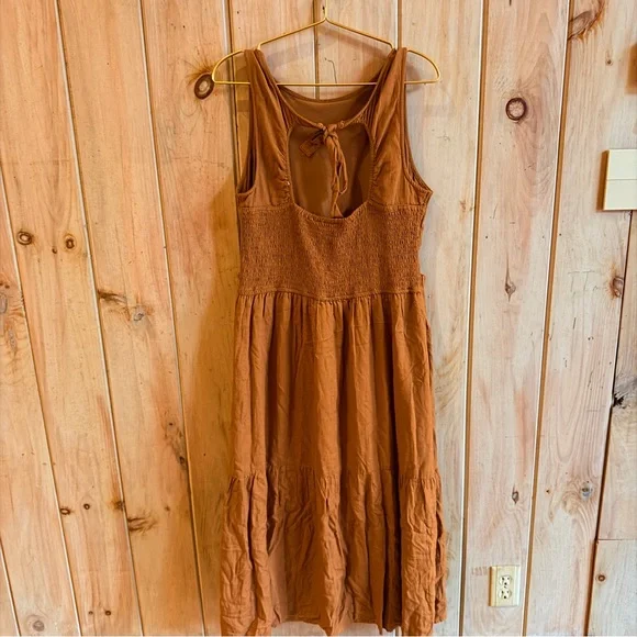 Sincerely Jules Rust Midi light weight sleeveless Dress - Picture 2 of 4